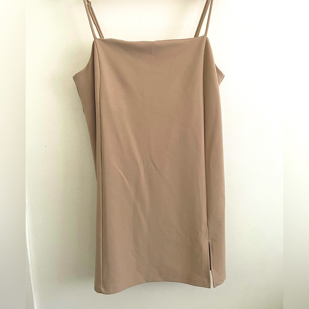 Nude color straight dress